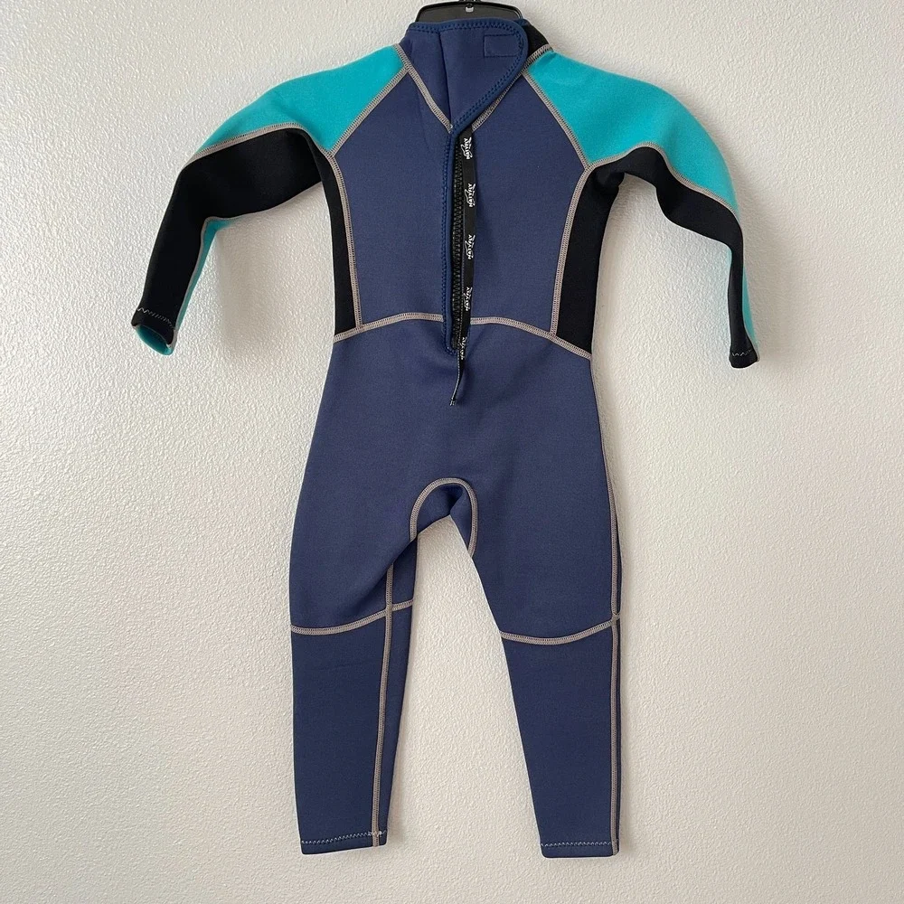 NatyFly Girl's Boy's Kids Wetsuit Water Surfing Small Blue Black Turquoise